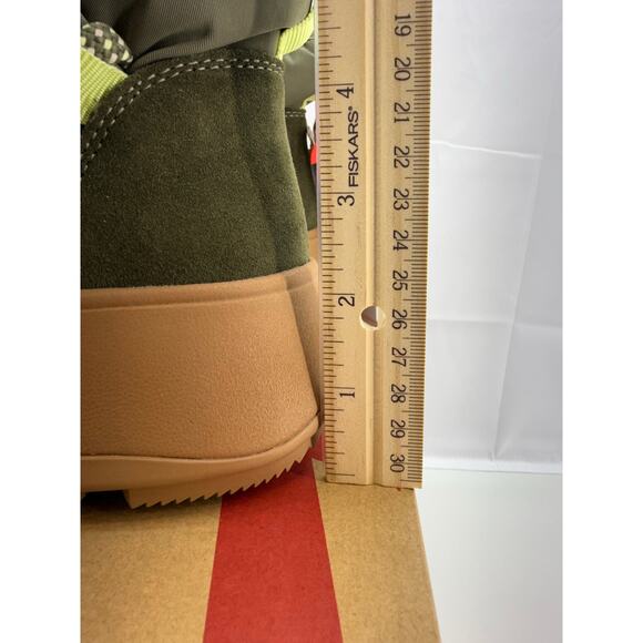 FitFlop F-Mode Womens 8.5 Water Resistant Fleece Lined Winter Ankle Boots Green - Picture 8 of 14